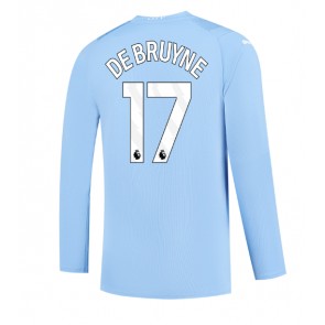 Lacne Muži Futbalové dres Manchester City Kevin De Bruyne #17 2023-24 Dlhy Rukáv - Domáci